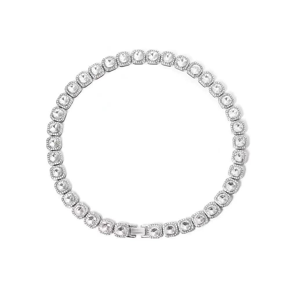 Iced Out Rounded Sqaure CZ Chain