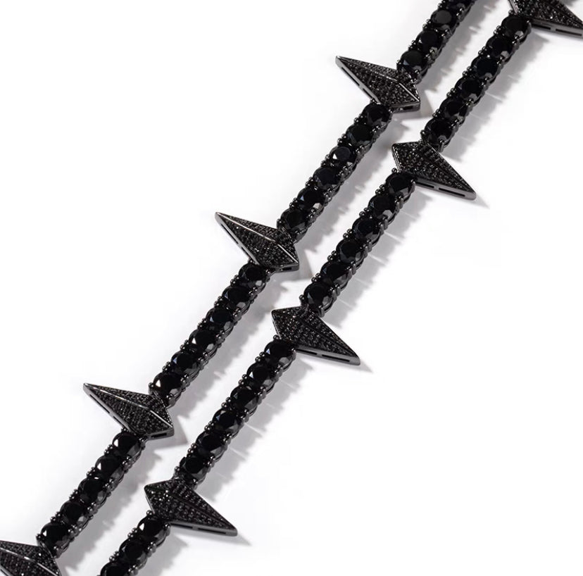 4MM Black Panther Iced Out Tennis Chain