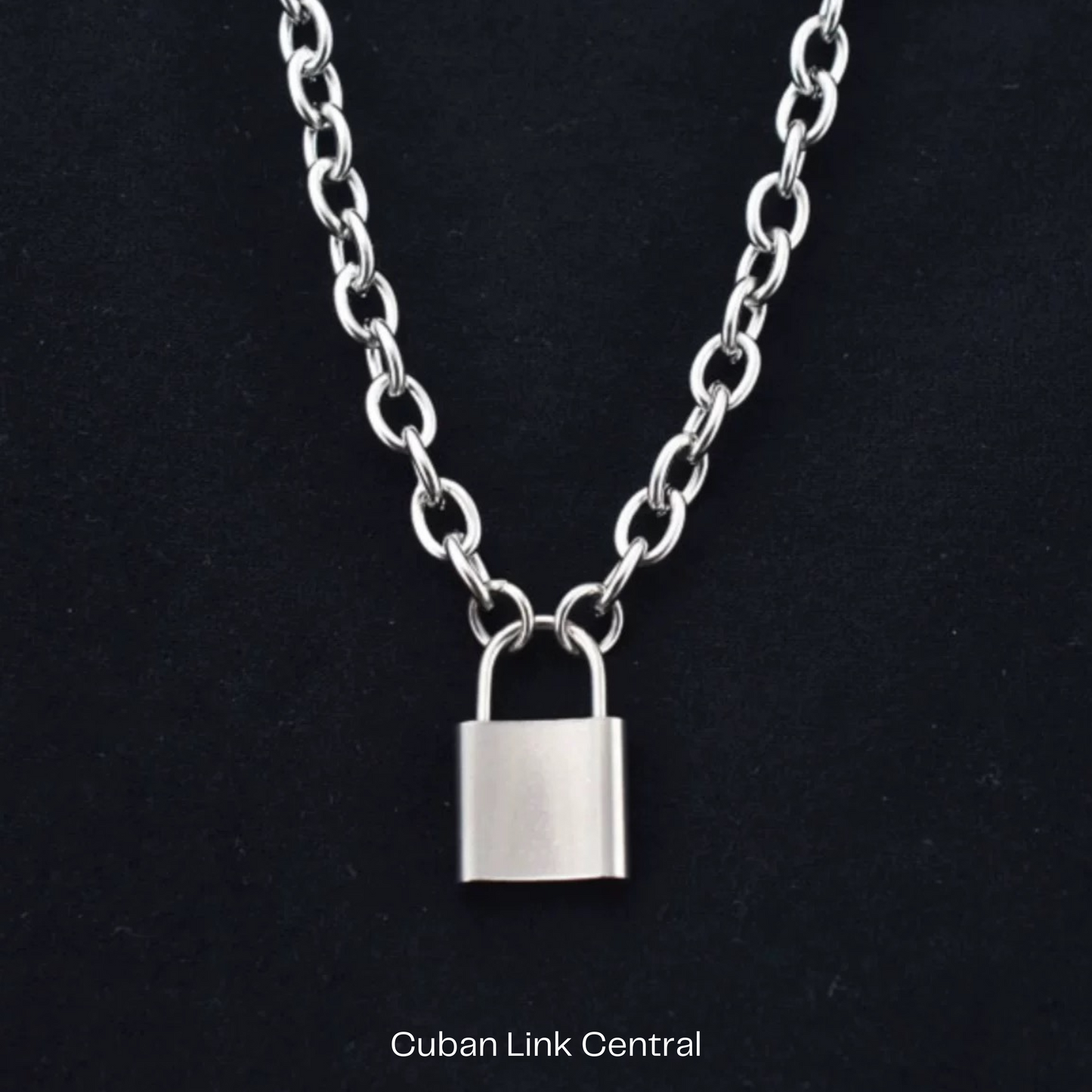 Cuban Link Lock Pendant Chain