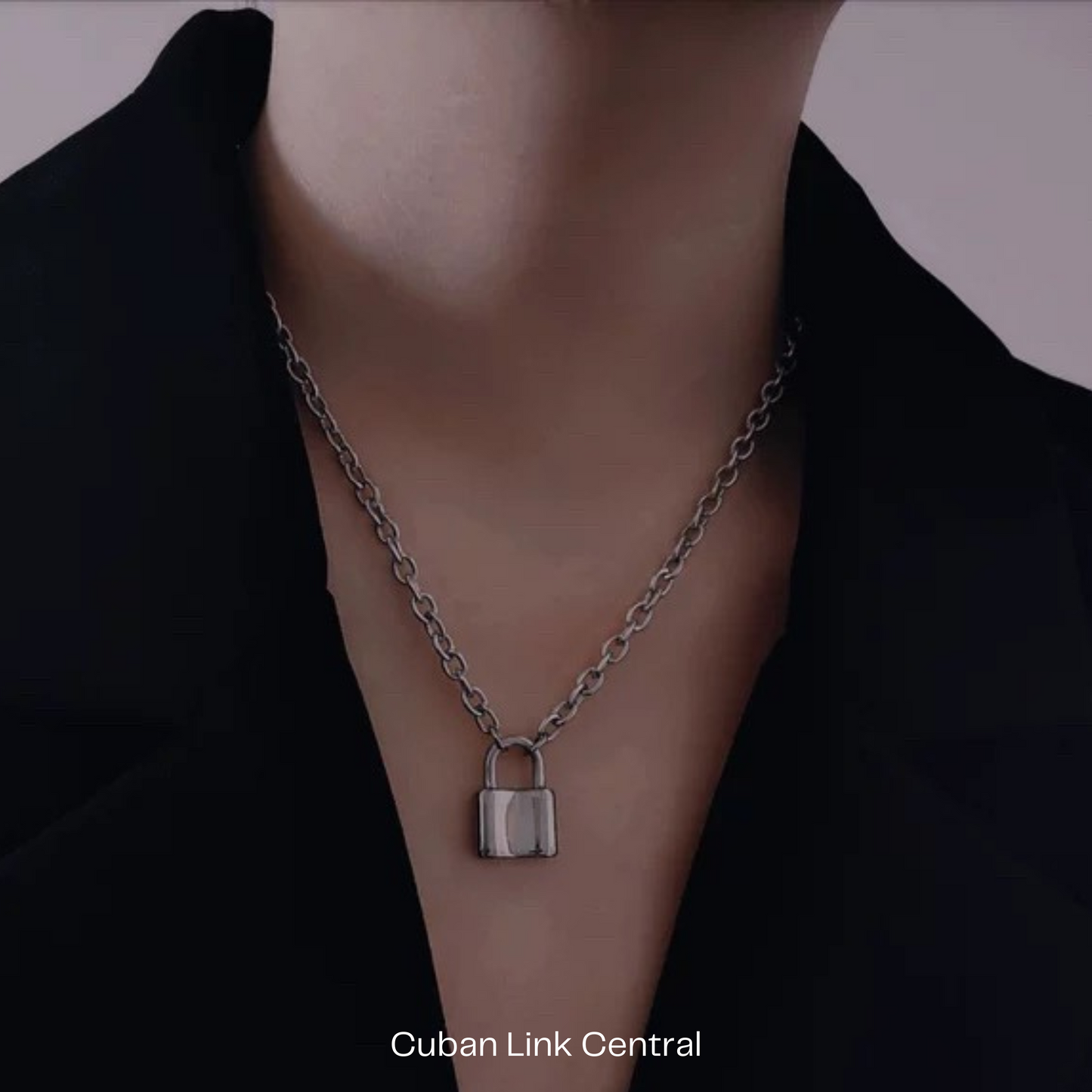 Cuban Link Lock Pendant Chain