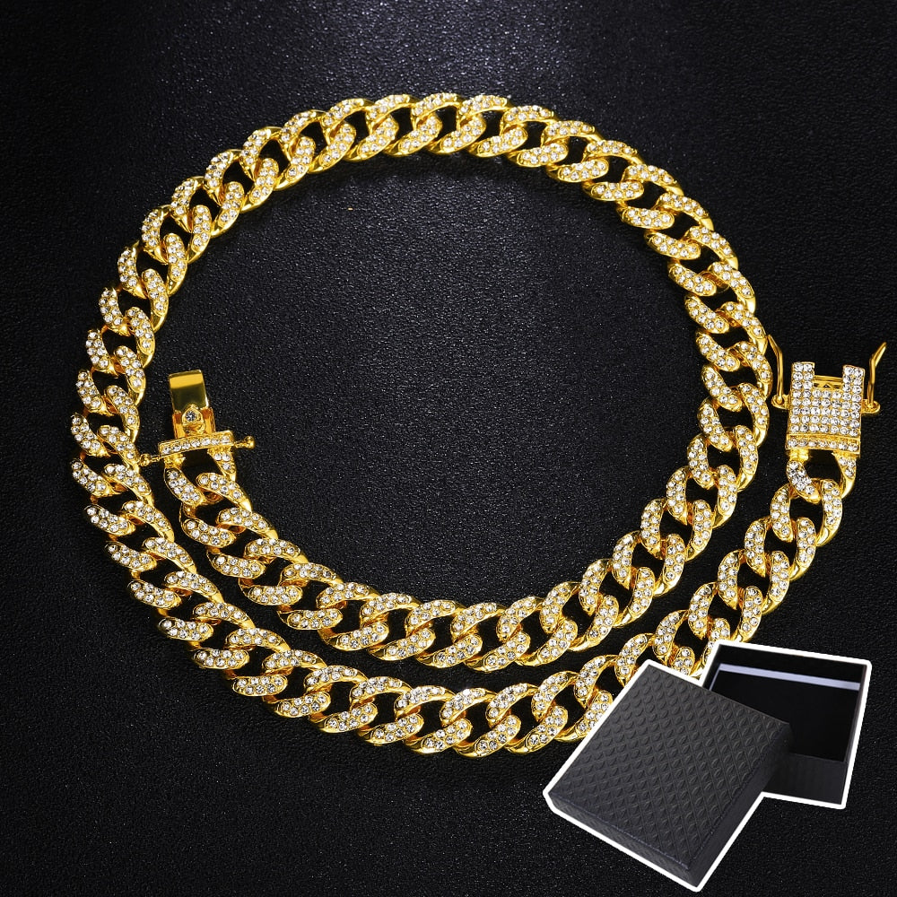 13MM Iced Out Cuban Link Chain